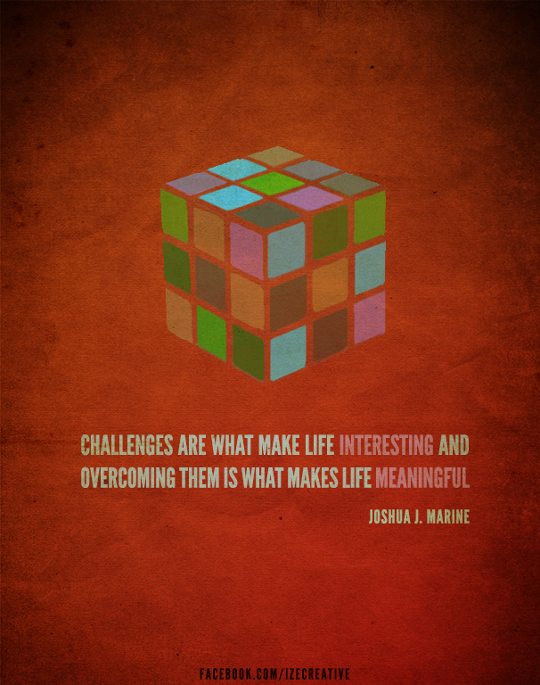 Motivational challenges quote poster