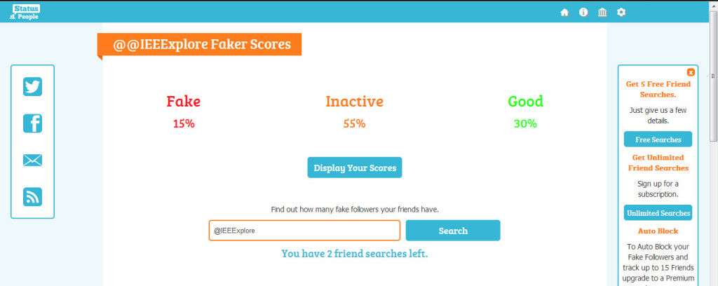 IEEE Xplore Twitter Fake Follower Report