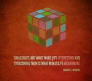Motivational challenges quote poster